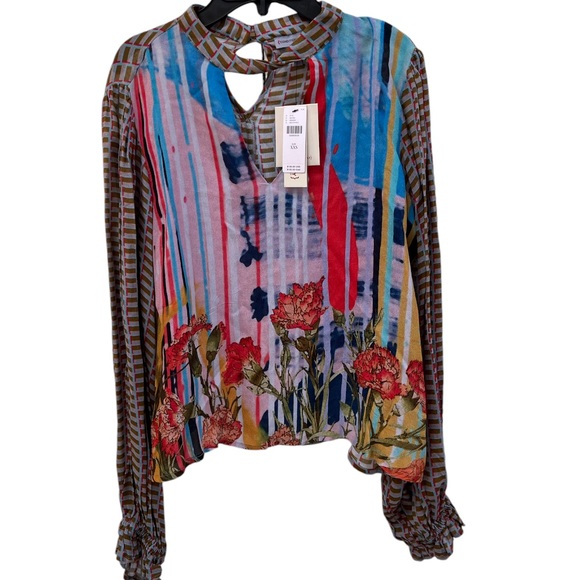 Fall Special Anthropologie Conditions Apply Retro Peasant Blouse XXS NWT - Picture 7 of 16